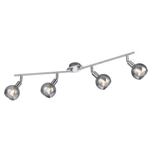 Spot Chrom Metall B/H/T: ca. 85x21x9 cm E14 4 Brennstellen