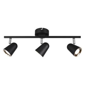 Spot schwarz Kunststoff B/H/L: ca. 48x17x9 cm 3 Brennstellen