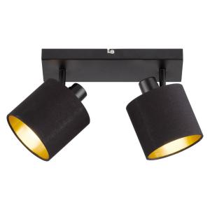 Spot schwarz Metall B/H/T: ca. 28x19x18 cm E14 2 Brennstell…