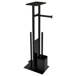 Stand-WC-Garnitur schwarz Edelstahl