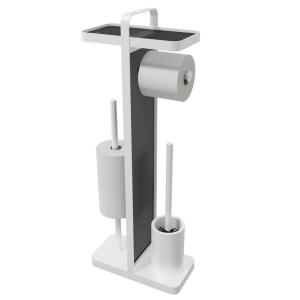 Stand-WC-Garnitur weiß Glas