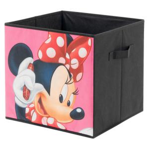 Stoffbox Mickey/Minnie schwarz B/H/T: ca. 32x32x32 cm