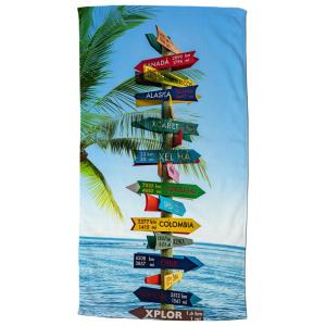 Strandtuch Beach sign Multi Polyester B/L: ca. 100x180 cm