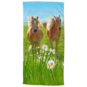 Strandtuch Horses Multi Polyester B/L: ca. 75x150 cm