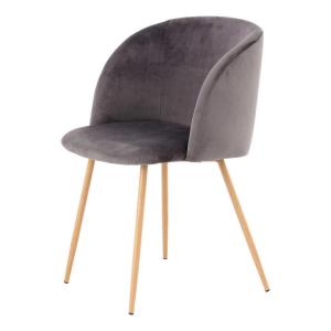 Stuhl Celina 100 2er grau Microfaser B/H/T: ca. 54x84x56 cm