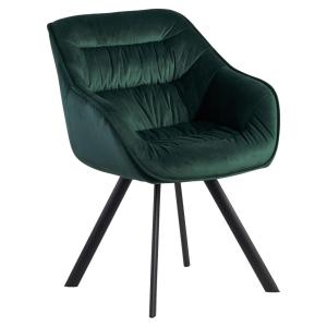Stuhl grün schwarz Stoff Eisen B/H/T: ca. 60x85x64 cm