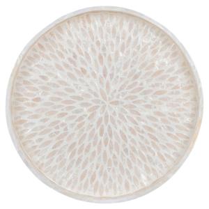 Tablett beige Bambus B/H/L: ca. 40x3,5x40 cm