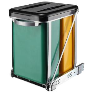 Teleskop Mülleimer gelb B/H/T: ca. 26x40x60 cm