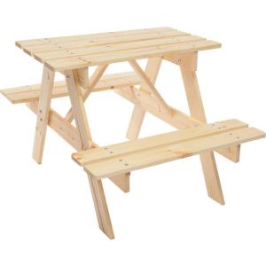 Timbela Kindersitzgarnitur M012 natur Holz B/H/L: ca. 60x50…