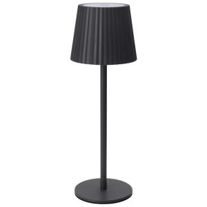 Tischlampe grau Kunststoff B/H/L: ca. 9,3x9,3x28 cm