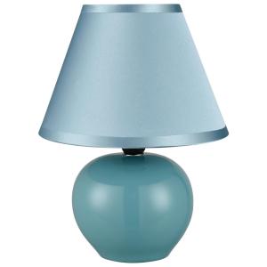 Tischleuchte aqua Keramik Stoff H: ca. 24 cm E14 1 Brennste…
