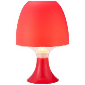 Tischleuchte rot Kunststoff H: ca. 24 cm E14 1 Brennstellen