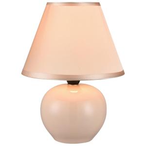 Tischleuchte sand Stoff Keramik H: ca. 24 cm E14 1 Brennste…