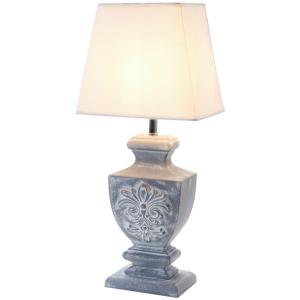 Tischleuchte weiß grau Holz B/H: ca. 25x50 cm E27 1 Brennst…