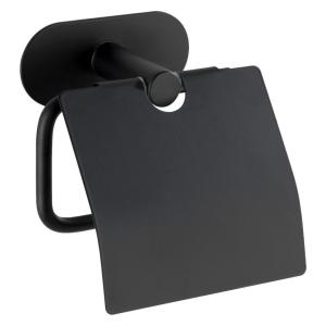 Toilettenpapierhalter schwarz Edelstahl B/H/T: ca. 14x12,5x…