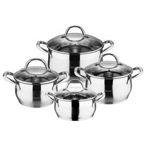 Topfset Gourmet silber Edelstahl 8 tlg.