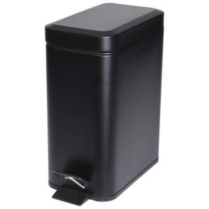 Treteimer schwarz Metall B/H/L: ca. 29x14,2x30,5 cm