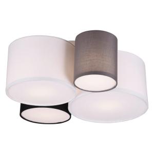 TRIO Deckenleuchte 693900417 weiß grau schwarz Stoff B/H/T:…