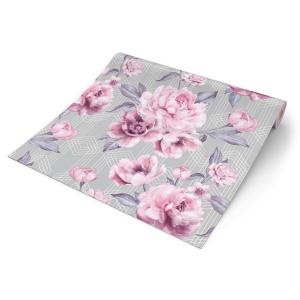 UGEPA Papiertapete Blumen grau rosa weiß B/L: ca. 53x1005 c…
