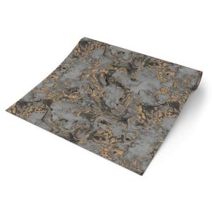 UGEPA Papiertapete Marmoroptik schwarz silber B/L: ca. 53x1…