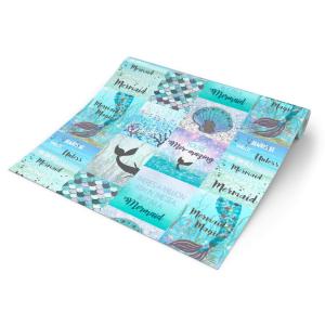 UGEPA Vinyltapete Muscheln blau rosa B/L: ca. 53x1005 cm