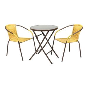 VCM Balkonset braun Polyester B/H/T: ca. 53x72x65 cm