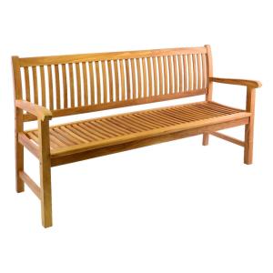 VCM Gartenbank braun Teakholz B/H/L: ca. 60x90x180 cm
