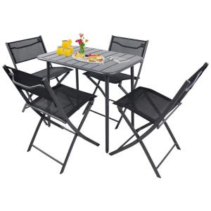 VCM Gartensitzgruppe Sumila schwarz Textilene B/H/L: ca. 80…