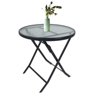 VCM Gartentisch anthrazit Metall B/H/L: ca. 70x70x70 cm