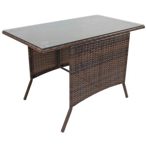VCM Gartentisch Raloso braun Glas B/H/L: ca. 114x74x64 cm