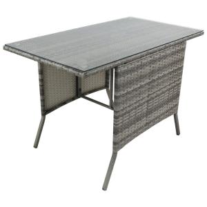 VCM Gartentisch Raloso grau Rattan B/H/L: ca. 114x74x64 cm