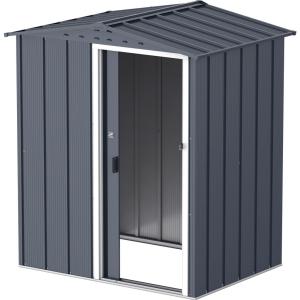 VCM Gerätehaus anthrazit Metall B/H/L: ca. 163x182x112 cm