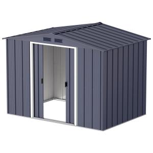 VCM Gerätehaus anthrazit Metall B/H/L: ca. 262x191x174 cm