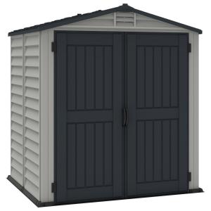 VCM Gerätehaus grau Kunststoff B/H/L: ca. 186x213x190 cm