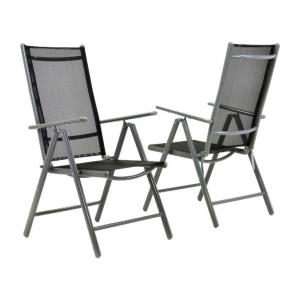 VCM Klappsessel 2er Set anthrazit Aluminium B/H/T: ca. 56x1…