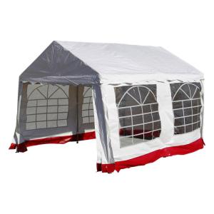 VCM Pavillon weiß Metall B/H/L: ca. 300x300x400 cm