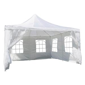 VCM Pavillon weiß Metall B/H/L: ca. 400x200x400 cm