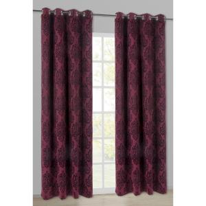 Verdunklungsvorhang Ornament dunkelrot B/L: ca. 135x245 cm
