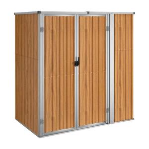 VidaXL Geräteschuppen braun Stahl B/H/T: ca. 161x161x89 cm