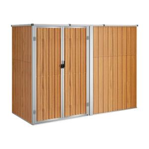 VidaXL Geräteschuppen braun Stahl B/H/T: ca. 225x161x89 cm