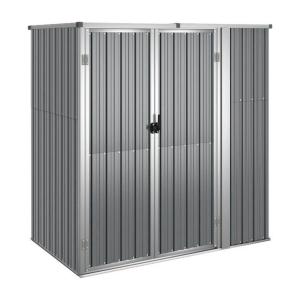 VidaXL Geräteschuppen grau Stahl B/H/T: ca. 161x161x89 cm
