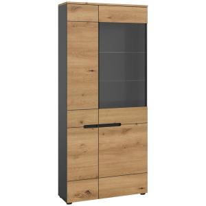 Vitrine Canu basaltgrau Nachbildung Artisan Oak Nachbildung…