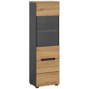 Vitrine Canu basaltgrau Nachbildung Artisan Oak Nachbildung…