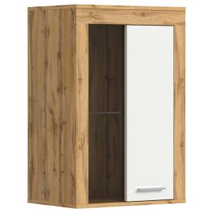 Vitrine Jam Eiche Wotan Nachbildung weiß B/H/T: ca. 60x86x3…