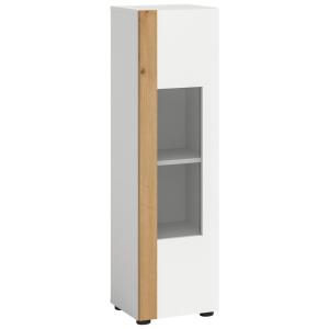 Vitrinenschrank RUDA Artisan Oak Nachbildung weiß B/H/T: ca…