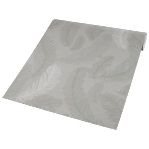 Vliestapete Federn grau weiß B/L: ca. 53x1005 cm