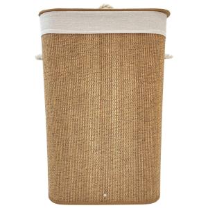 Wäschekorb braun Bambus B/H/T: ca. 40x60x30 cm