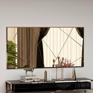 Wandspiegel Eilish bronze Glas B/H/T: ca. 120x60x2,2 cm