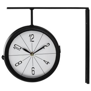 Wanduhr schwarz B/H/L: ca. 33x10x29 cm