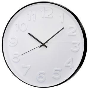 Wanduhr weiß B/H/L: ca. 40x4,5x40 cm